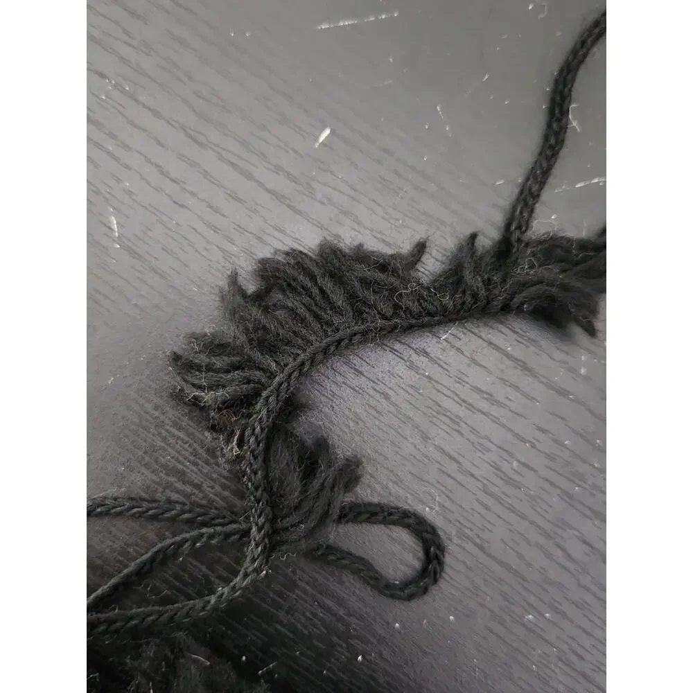 Gedifra Chapello Yarn Lot 12 Skeins Wool Blend Italy Textured Eyelash Yarn Black